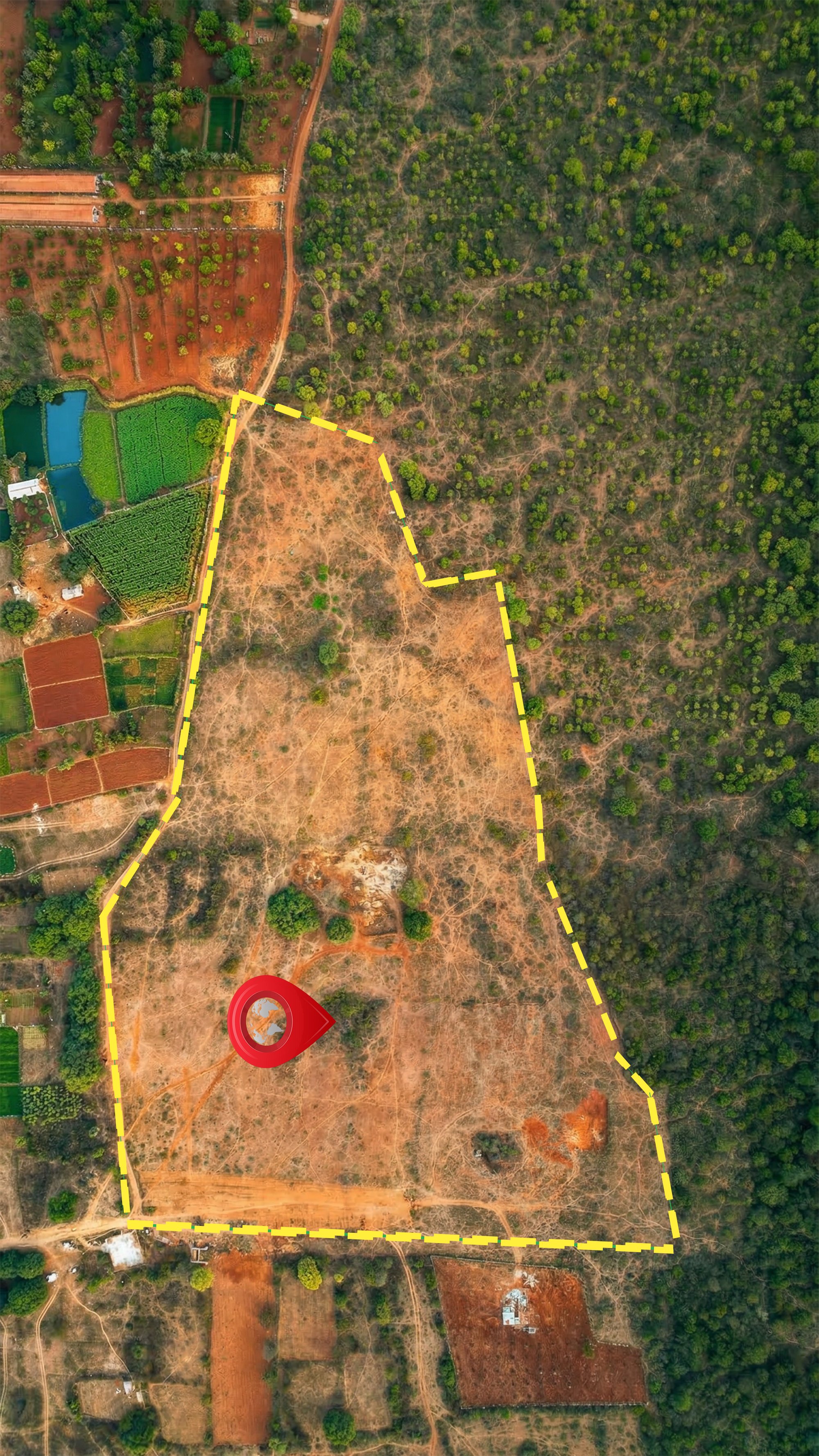 Property boundary aerial
